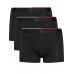 Tommy Hilfiger ανδρικά boxers 3pack σε μαύρο χρώμα με μαύρο λάστιχο, άνετη γραμμή με ελαστική ποιότητα, 87%polyester 13%elastane UM0UM03388 0SI